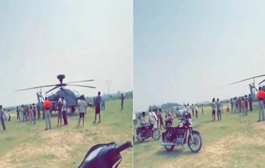 Emergency landing of Air Force Apache helicopter in Pathankot