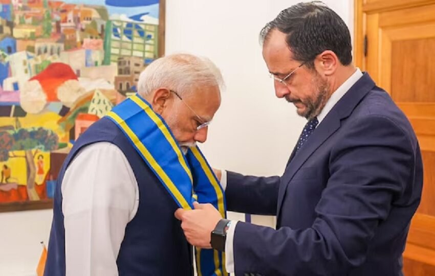 PM Modi conferred with Cyprus' highest honour 'Grand Cross of the Order of Makarios III'