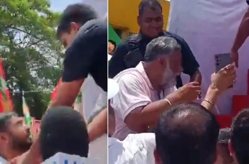 पप्पू यादव व कन्हैया से नहीं मिले राहुल गांधी, अंगरक्षकों ने गाड़ी पर चढ़ने ही नहीं दिया