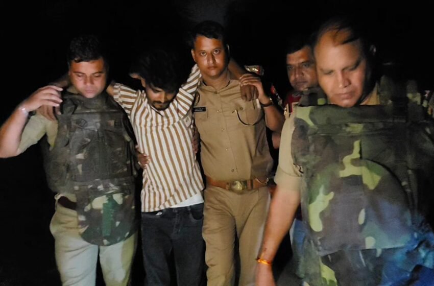  लखनऊ में देर रात बदमाश का हाफ एनकाउंटर !